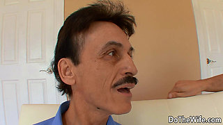 Blonde Jaime Applegate Fucks a Stranger While Old Cuck Watches