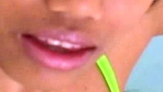 Hot Asian teen takes a big cock