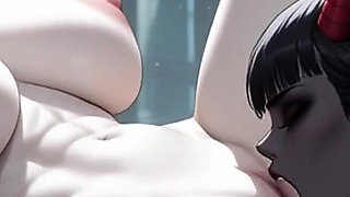 Demon Lesbians Women Play Together (ai Animation)