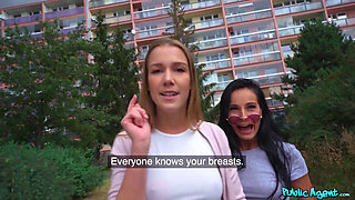 Public Agent - Lucky Agent in Basement Threesome with Alexis Crystal and Lexi Dona
