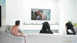 Cowgirl scene with wild Ryan Reid and Aleksa Mink from Brazzers Exxtra