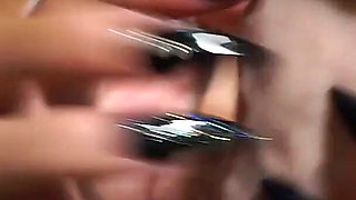 Long Black Pointy Nails Tease & JOI- Goddess Rosie Reed Teases with Long Black Nails- 1080p HD