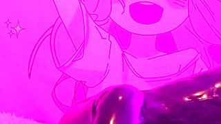 Latex Doll Fucks Her Mouth with a Huge Tentacule