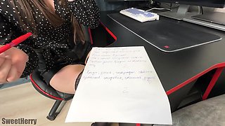 Sexy teacher gives out her ass to her student to motivate him in study