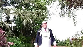 In an outfit with a white wool dress for an evening.