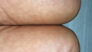 Feet in the foreground