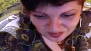 Spanking Her Big Mature Butt on Cam