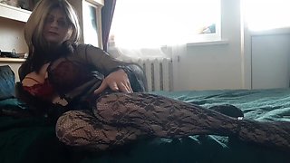 Kristino4ka24 Lesbian Black Robe