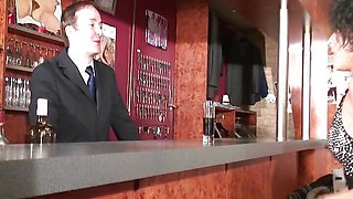 Dark Haired Slut From France Getting Pounded at the Bar