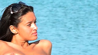 Brunette beauty is young hot nudist