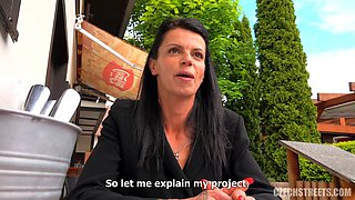 Czech Streets \u2013 Milf Enjoys a Vibrator in Public