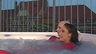 Blonde getting spanked by brunette