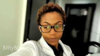 Horny ebony babe: Amateur, Solo Masturbate  Fingering Pussy Porn