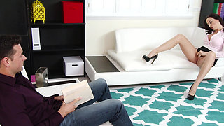 MILF Chanel Preston seduces her coworker and gets spanked