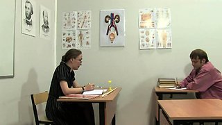 RUSSIAN MATURE TEACHER IN STOCKINGS