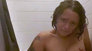 Chubby Brunette Big Boobs Dildo Masturbation