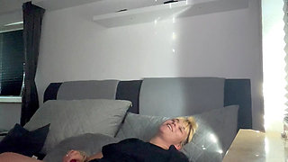 Blonde milf gets it intense and hot to orgasm watches and also cums
