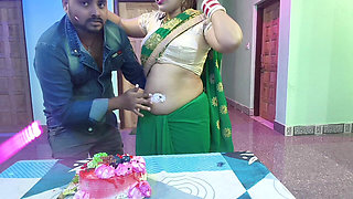 New Year Celebration Time Bhabhi Fucking Hard with Her Devar After Cake Cutting