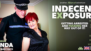 Mature Linda Getting Arrested For Indecent Exposure
