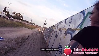 Risky Public Sex: BBW MILF Fucked Hard on Highway POV