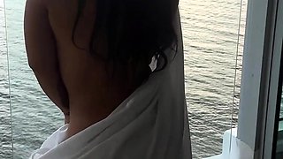 Hot stepsister on the beach makes vacation worthwhile.