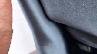 POV Elena Clark Batgirl Zentai Nylon Grey White