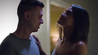 Hot brunette getting slammed by a huge cock today