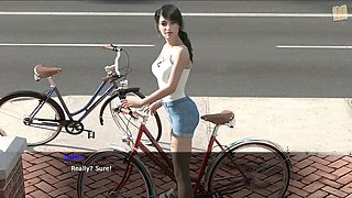 Animated adult fun with big natural tits and curvy booty