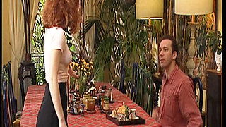 Redhead German MILF with Naturals Gets Shared in Vintage FFM