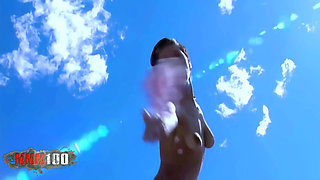 Canele: Lovely Arab Canele Dancing and Stripping on the Beach