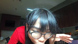 Cute Thai femboy teen intern BJ and anal