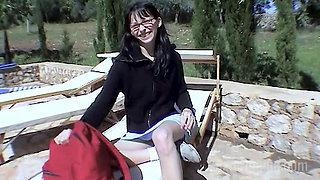 Wet Cunt Fucked by Vibrator on the Beach