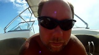Big Tits MILF Pussy Eating on a Boat