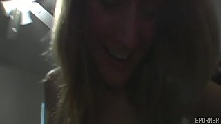 Blonde With Man milk On Belly