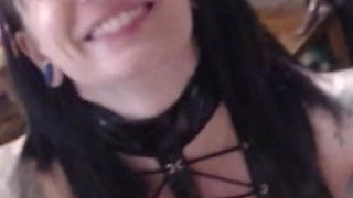 Spider Goth in Fishnet Gets Dicked Down