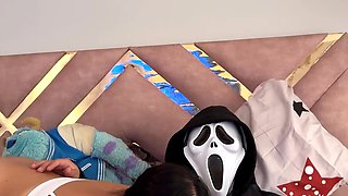 a thief in a mask looking for big tits and horney latine pussy