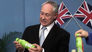 Hot British secretary gets dual invasion in the office, NSFW