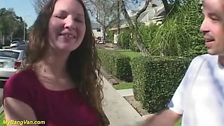 Curvy Teen First Time Fucked in Van - Shy 19 Year Old BangBus