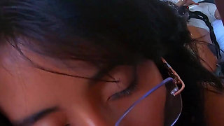 School Tattoed Babe Giving Blowjob