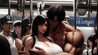 Tifa's Incredible Tits Get Noticed On The Midgar Train