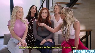 Passionate brazilian milf explores hardcore office orgy pleasures