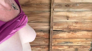 Peeing Outdoors as I Got Caught Short Doing DIY in My Very Overlooked Garden!