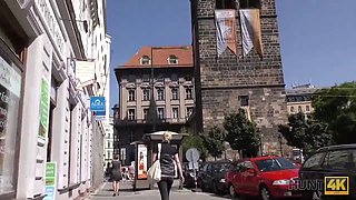 Hunt4k. skinny dark-haired lassie is prepped for filthy act for cash