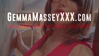 Busty Gemma Massey Moans Loud And Dirty Talk From Dildo Drilling