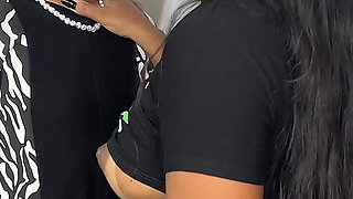 A Sexy Brunette Having Sex with Her Brother-in-law and His Friend