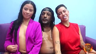 Bibi Mendes and Cristal Ortega: Latina Teens Share Big Cock in Hot Threesome