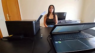 Maid in Jeans and Flip Flops Signs Agreement to Fuck 1 Minute Every Hour Until Her Boss Cums