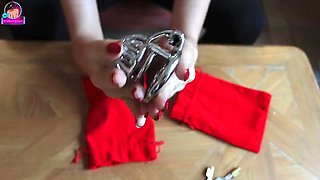 Training Zero Unboxes Rigid Chastity Cage Models 10 & 20 - MILF StepMom POV Femdom Chastity Training