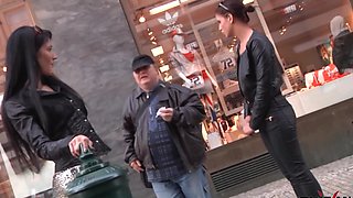 Tina and her boyfriend are having a threesome in the car