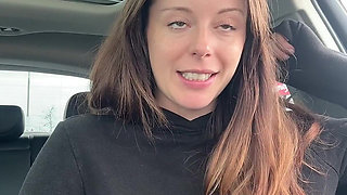 Canadian Hottie Gets off in the Drive Thru!